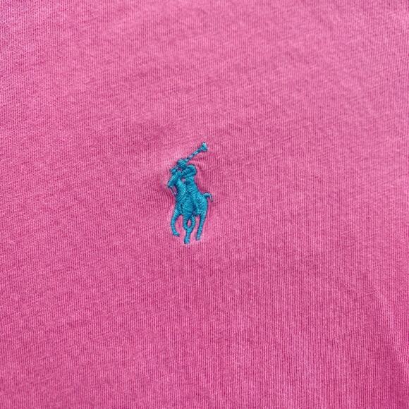 Ralph Lauren pony Y2K bubblegum pink single stitch short sleeve tee Small - Picture 10 of 13